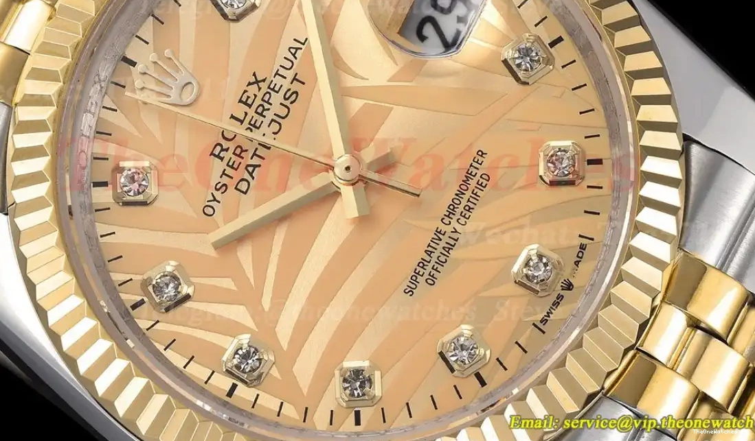36mm YG SS Motif 126233 GDF Dia Datejust Palm Dial MY8215 Jub 0501